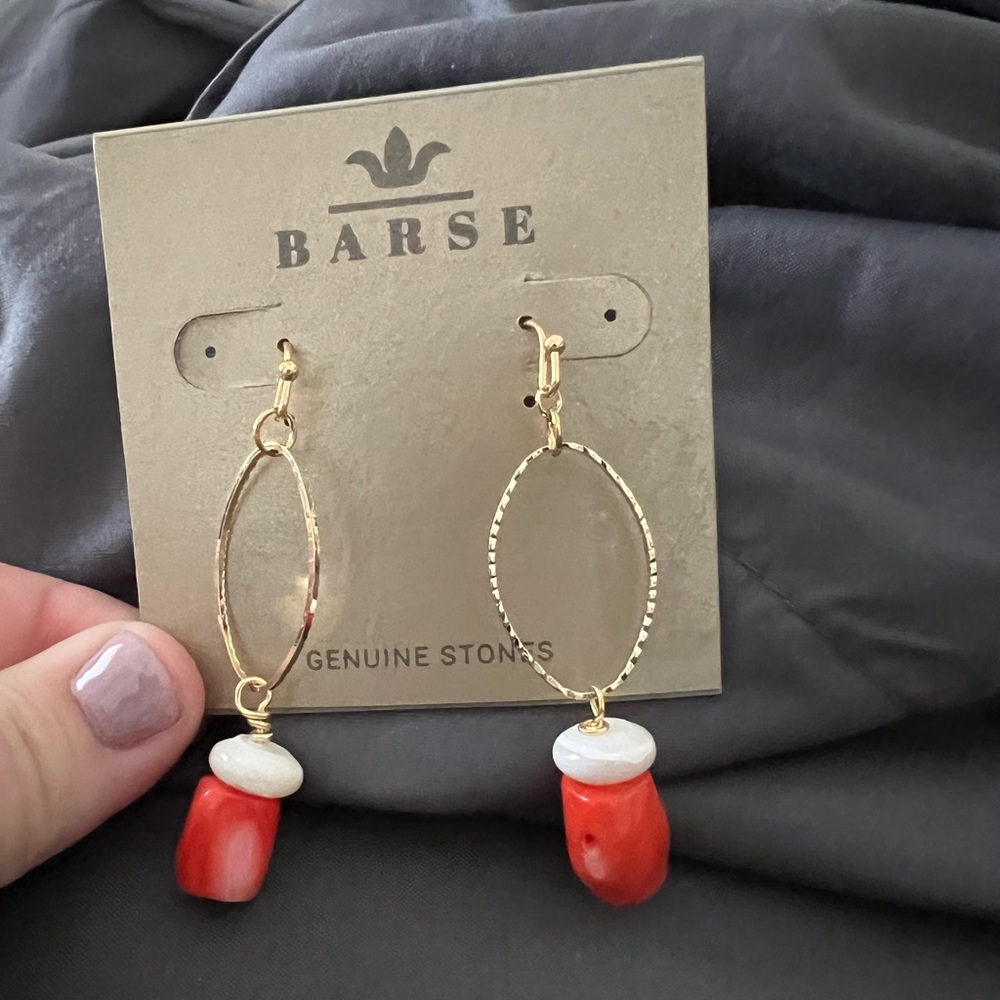 NWT Barse semi-precious earrings.